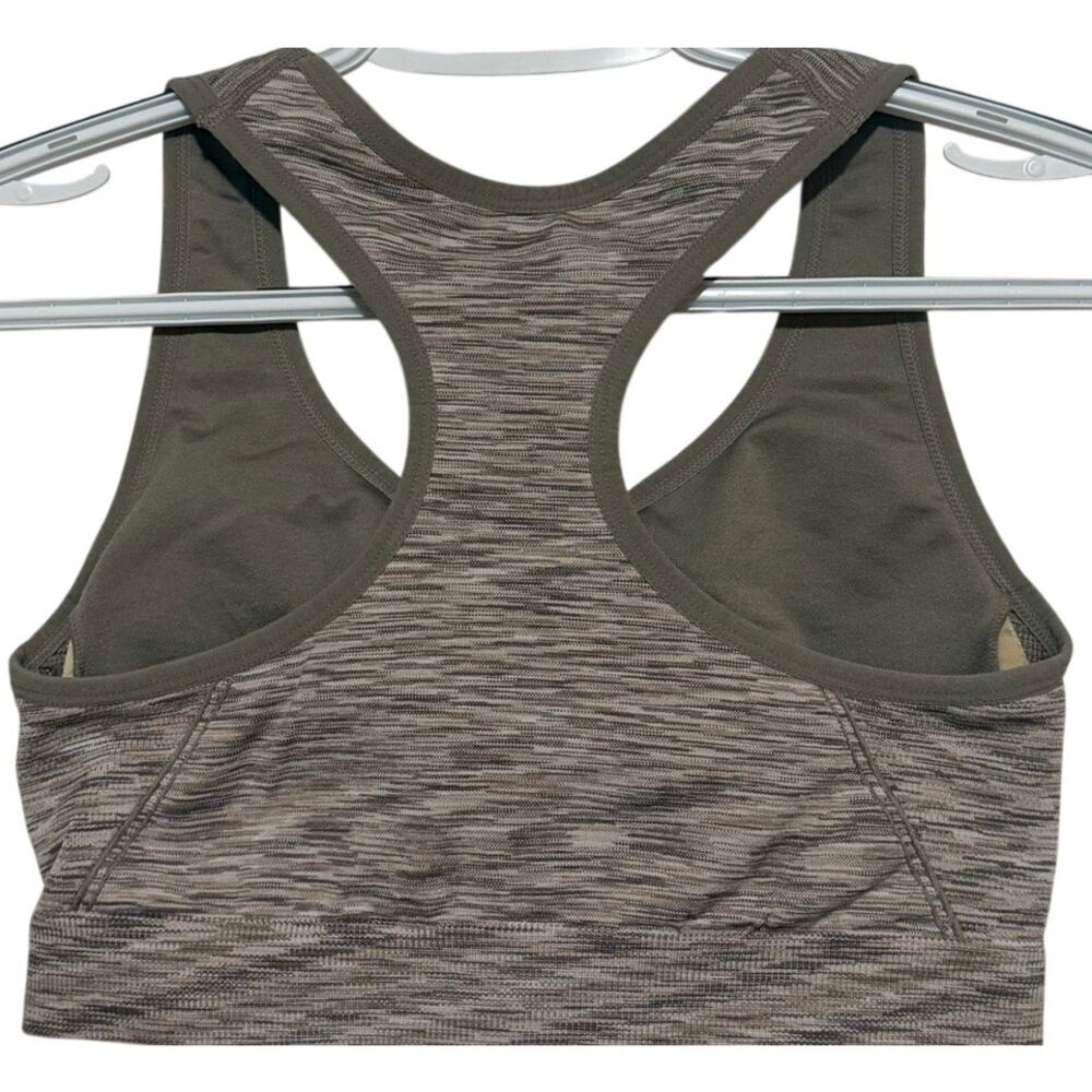 Avia Women's Beige Padded Razorback Front Zip Sports Bra Size L - Picture 3 of 5